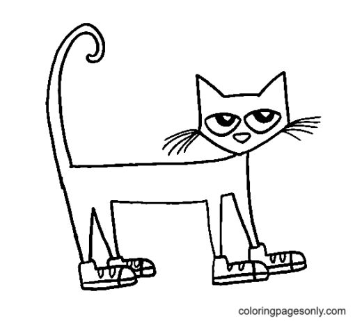 Pete The Cat Coloring Pages Printable for Free Download