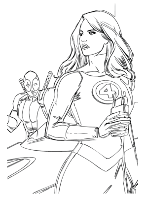 Invisible Woman Coloring Pages Printable for Free Download