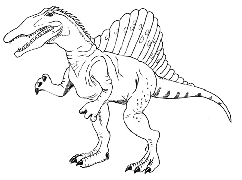 Spinosaurus Coloring Pages Printable for Free Download