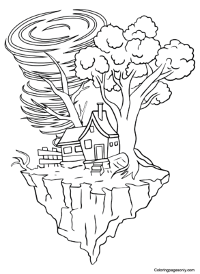 Tornado Coloring Pages Printable for Free Download