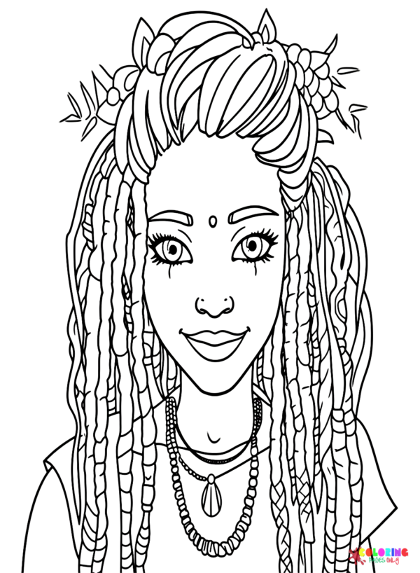 Dreadlocks Coloring Pages Printable for Free Download