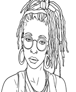 Dreadlocks Coloring Pages Printable for Free Download