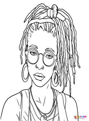 Dreadlocks Coloring Pages Printable for Free Download