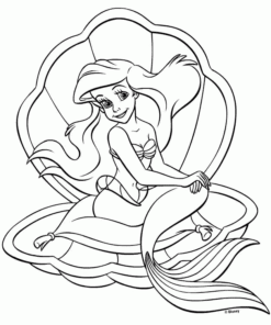 Beautiful Mermaid Carton Character Illustration par Colorin By Kevin ·  Creative Fabrica
