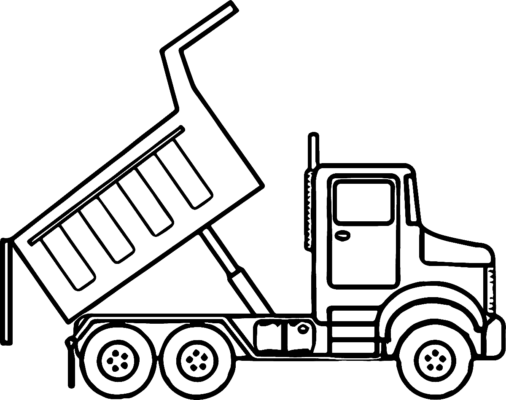 Dump Truck Coloring Pages Printable for Free Download