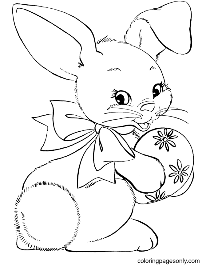 Easter Bunny Coloring Pages Printable for Free Download