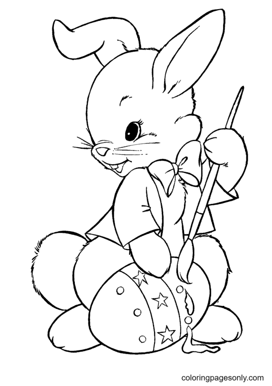 Easter Bunny Coloring Pages Printable for Free Download