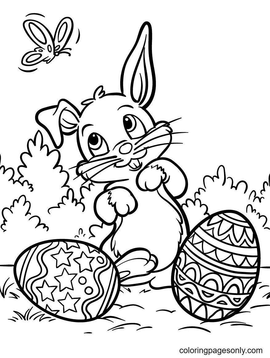 Easter Bunny Coloring Pages Printable for Free Download