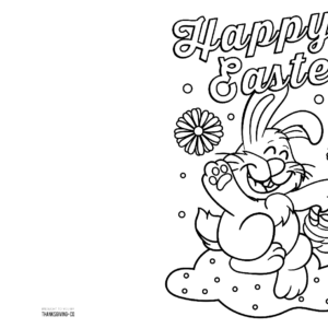 Easter Card Coloring Pages Printable for Free Download