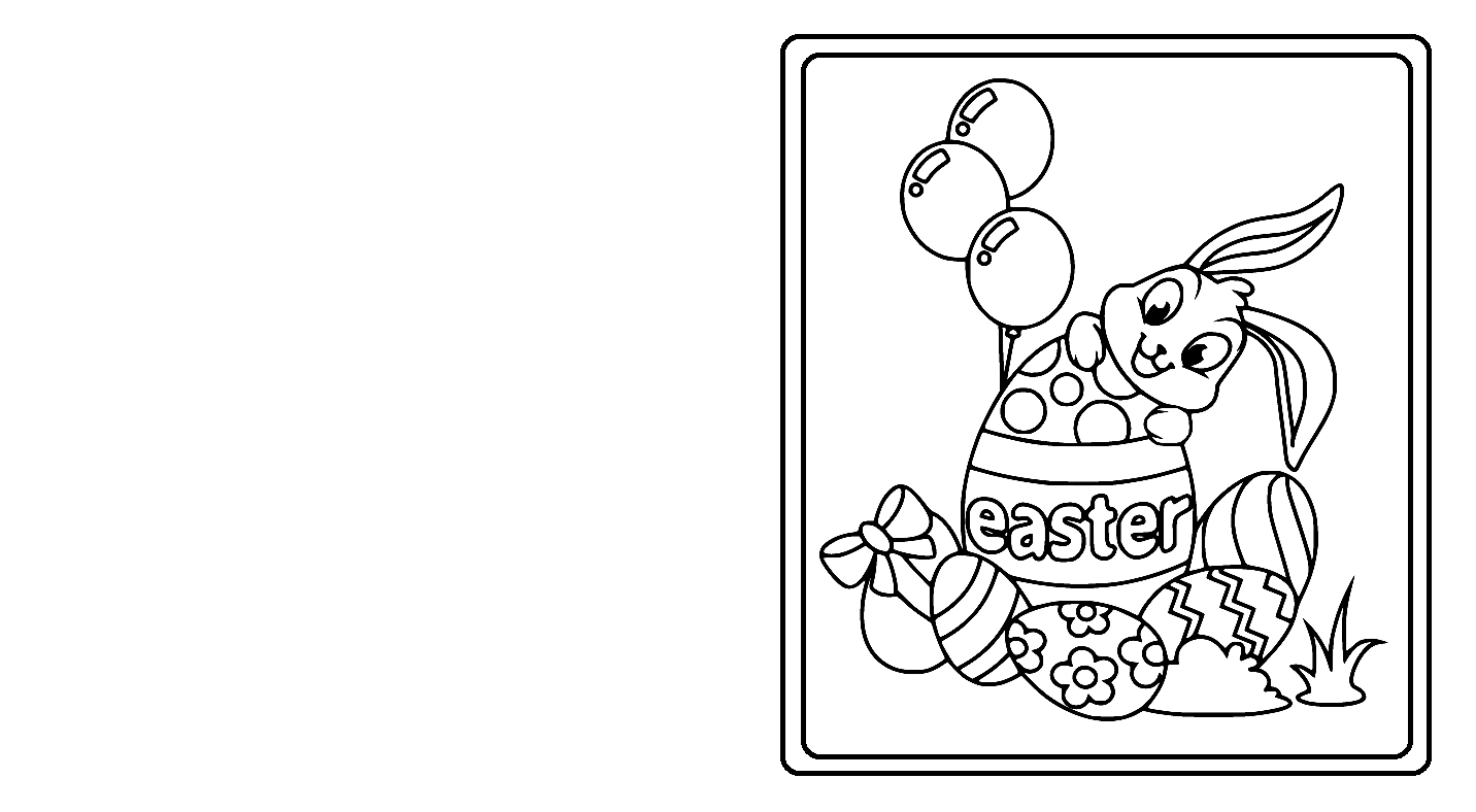 Easter Card Coloring Pages Printable for Free Download