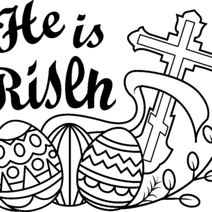 Easter Cross Coloring Pages Printable for Free Download