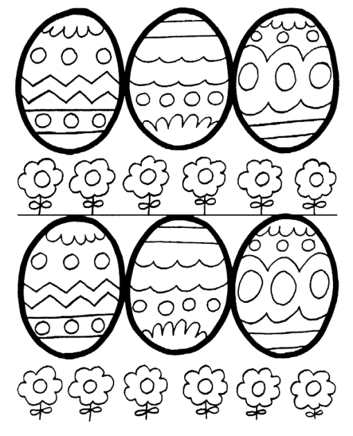 Easter Eggs Coloring Pages Printable for Free Download