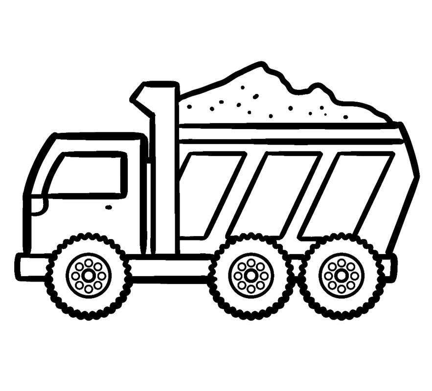 Dump Truck Coloring Pages Printable for Free Download