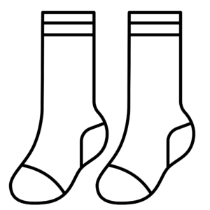 pair of socks coloring page