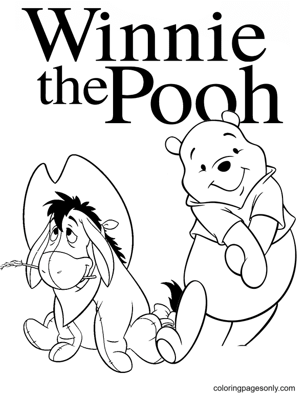 pooh thanksgiving coloring pages