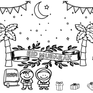 Eid Al-Fitr Coloring Pages Printable for Free Download