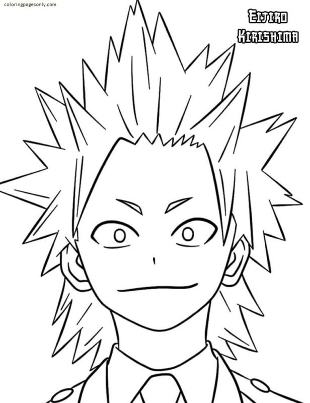 Eijiro Kirishima Coloring Pages Printable for Free Download