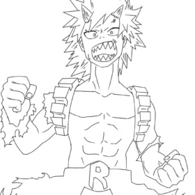 Eijiro Kirishima Coloring Pages Printable for Free Download