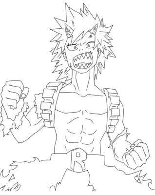 Eijiro Kirishima Coloring Pages Printable for Free Download