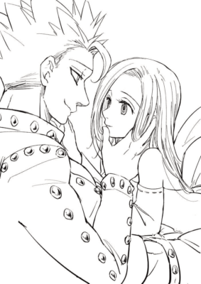 Anime Couple Coloring Pages Printable for Free Download