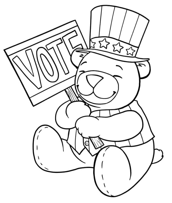 Election Day Coloring Pages Printable for Free Download