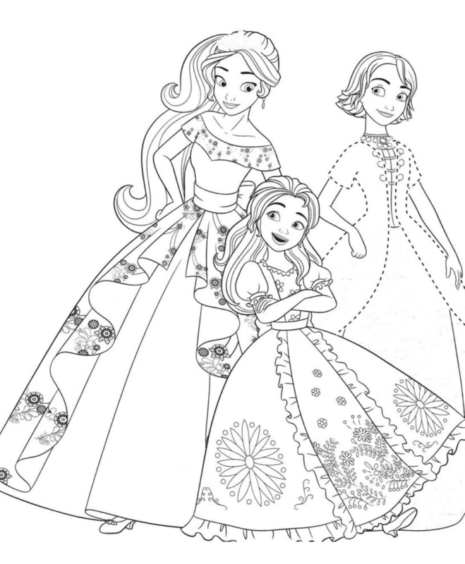 Elena of Avalor Coloring Pages Printable for Free Download