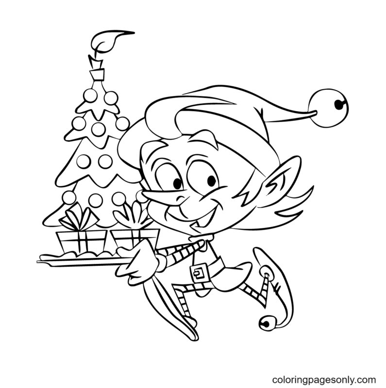 Elf Coloring Pages Printable for Free Download