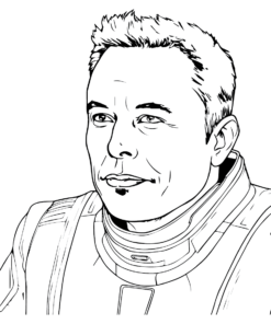 Elon Musk Coloring Pages Printable For Free Download