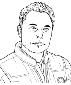 Elon Musk Coloring Pages Printable for Free Download