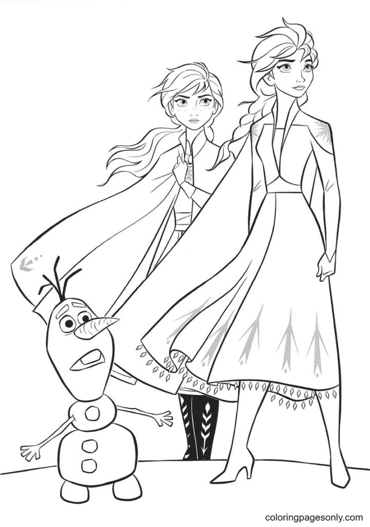 Elsa and Anna Coloring Pages Printable for Free Download