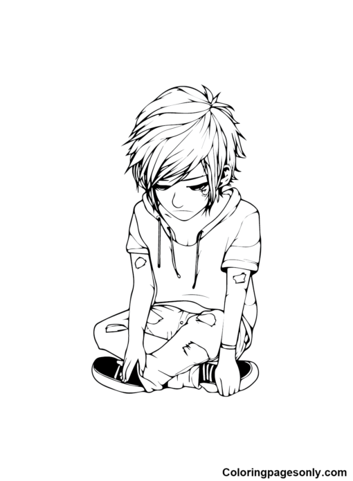 Emo Coloring Pages Printable for Free Download