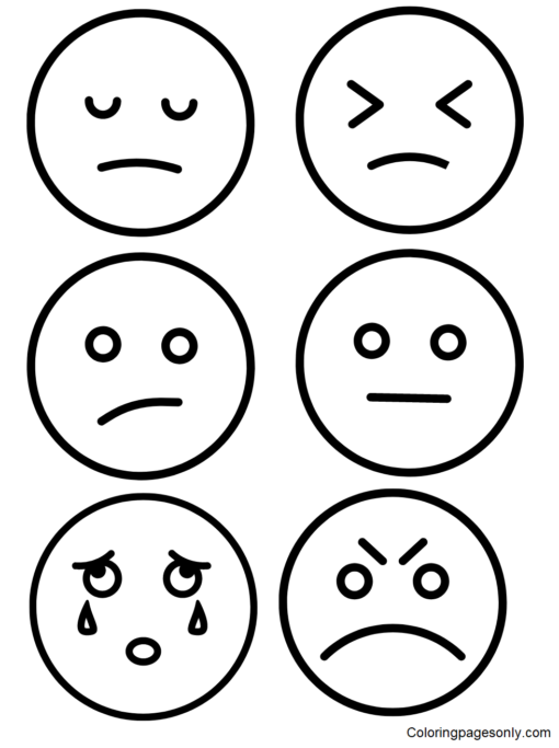 Emotions Coloring Pages Printable for Free Download