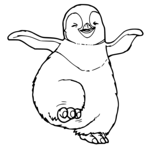 free happy feet coloring pages