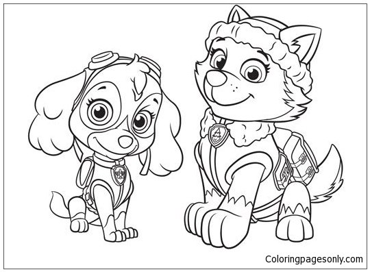 Everest Paw Patrol Coloring Pages Printable for Free Download