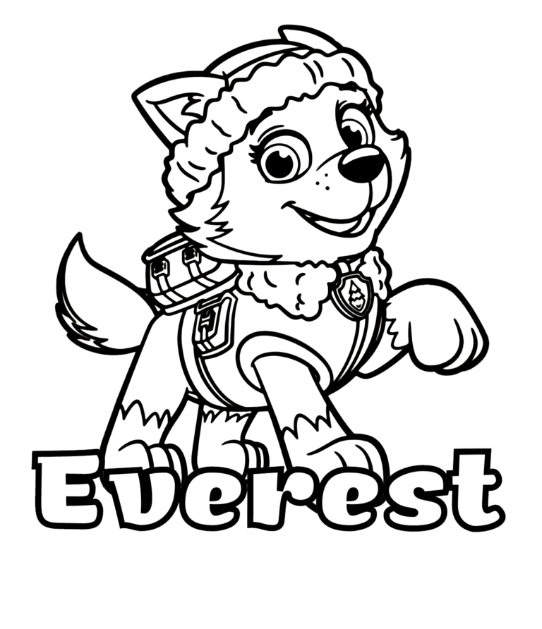 Everest Paw Patrol Coloring Pages Printable for Free Download