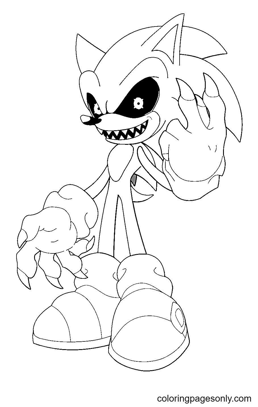 Free Printable Sonic EXE Coloring Pages For Kids  Cartoon coloring pages,  Coloring pages, Pumpkin coloring pages