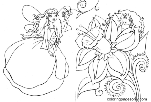 Fairy Coloring Pages Printable for Free Download