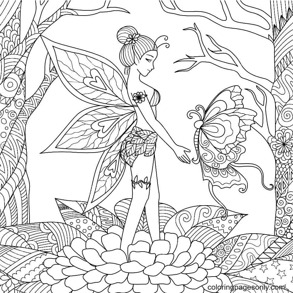 Fairy Coloring Pages Printable for Free Download