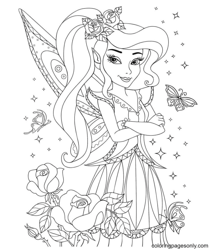 39 Fascinating Fairy Coloring Pages For Adults - Our Mindful Life