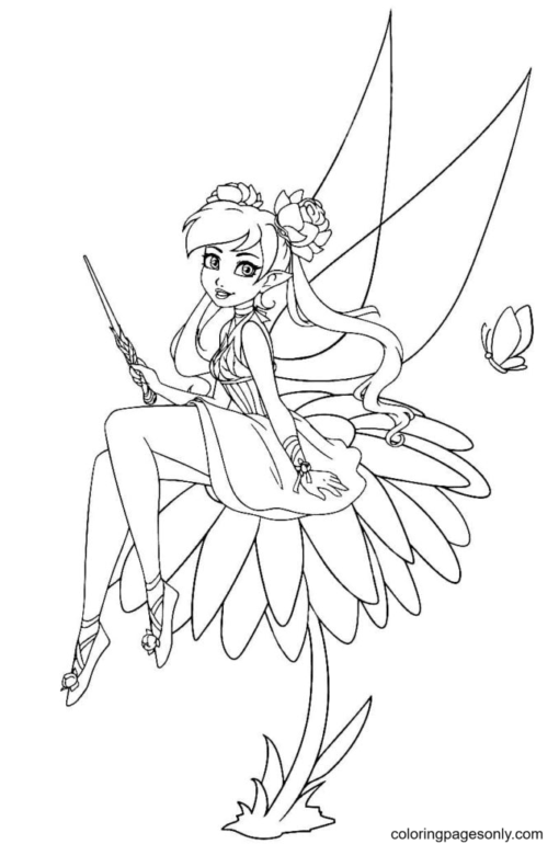 Fairy Coloring Pages Printable for Free Download