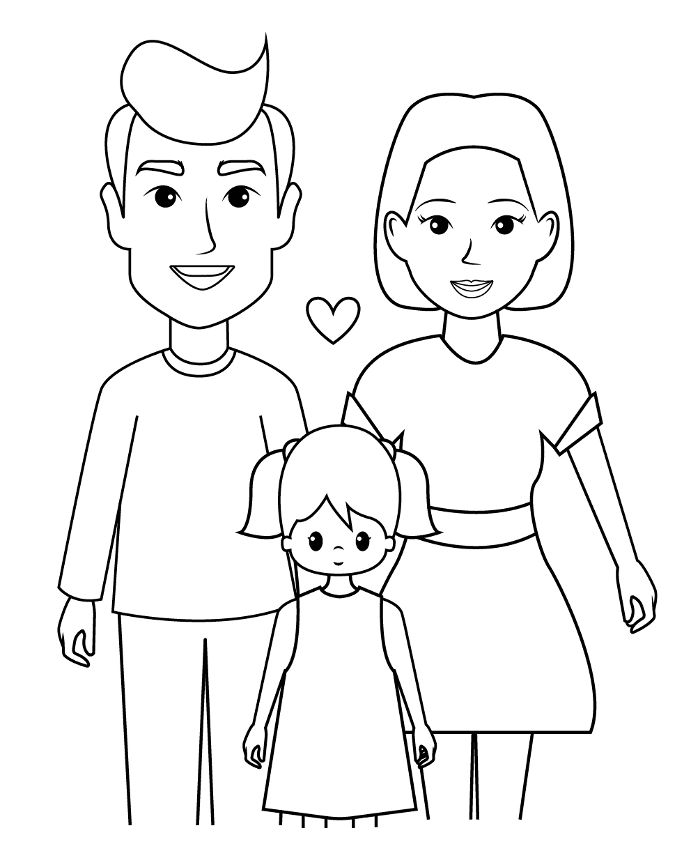 Family Coloring Pages Printable for Free Download