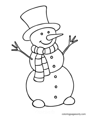 Snowman Coloring Pages Printable for Free Download