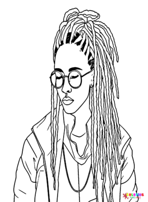 Dreadlocks Coloring Pages Printable for Free Download