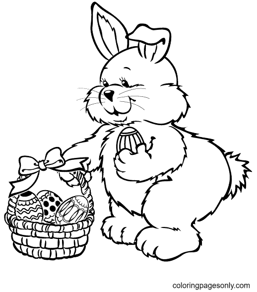 Easter Bunny Coloring Pages Printable for Free Download