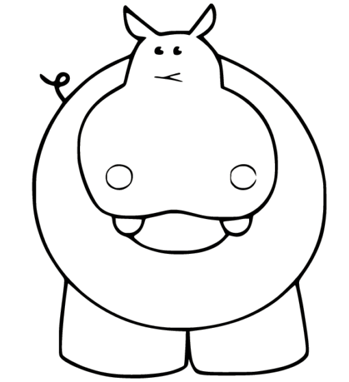 Hippo Coloring Pages Printable for Free Download