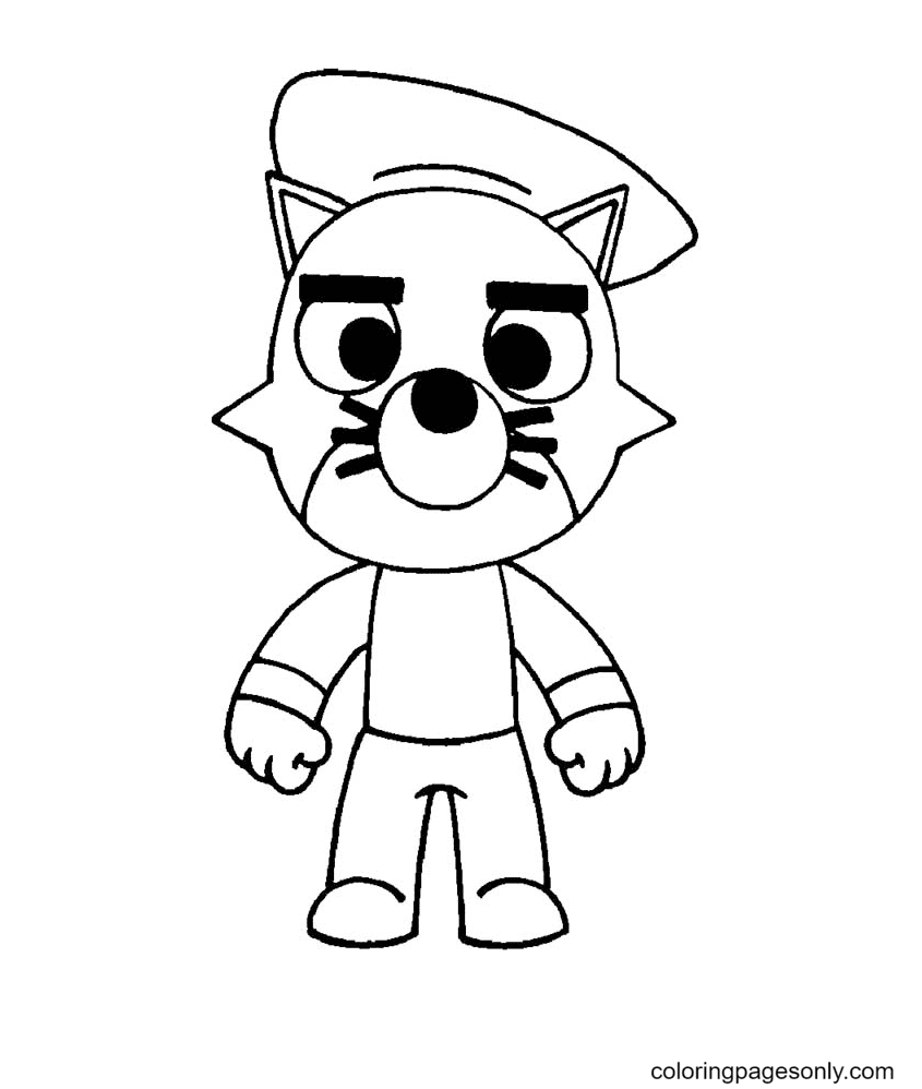 Clowny Piggy Roblox Coloring Page - Free Printable Coloring Pages