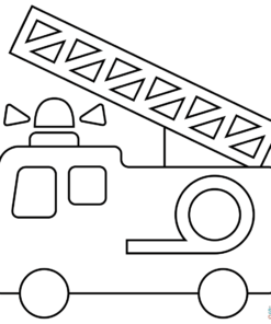 Fire Truck Coloring Pages Printable for Free Download