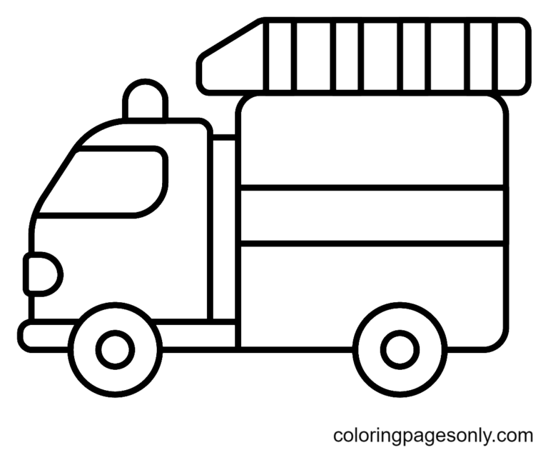 Fire Truck Coloring Pages Printable for Free Download