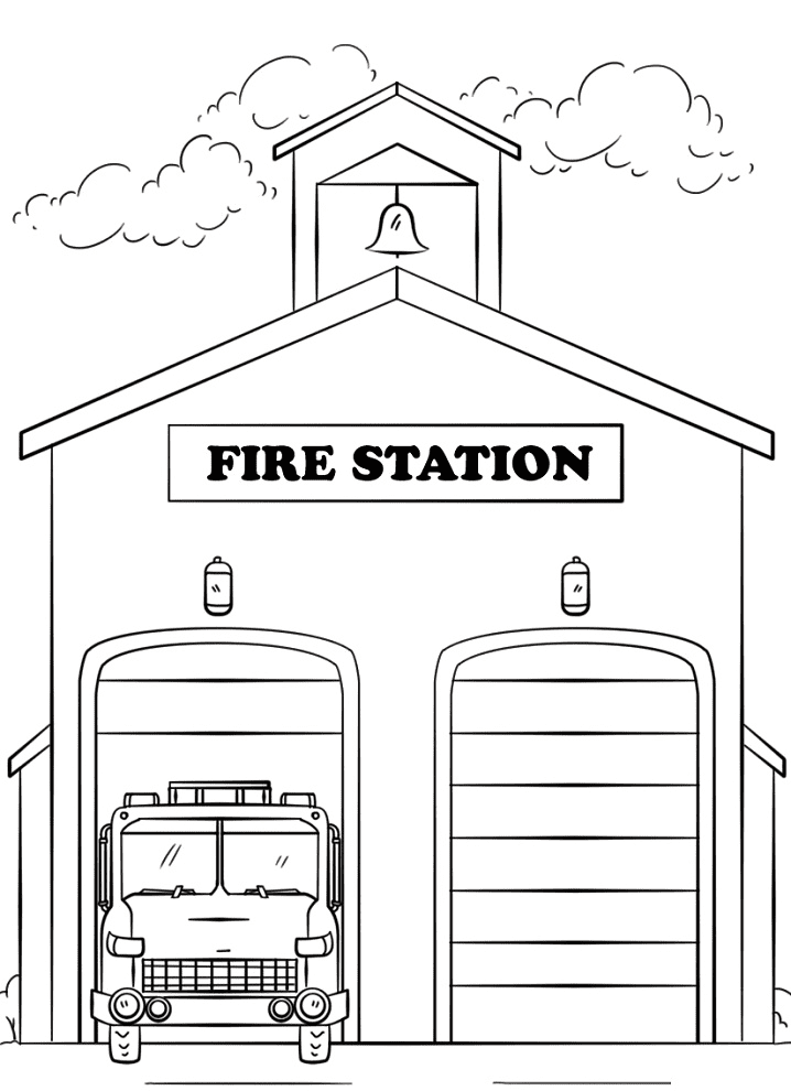 house on fire coloring pages