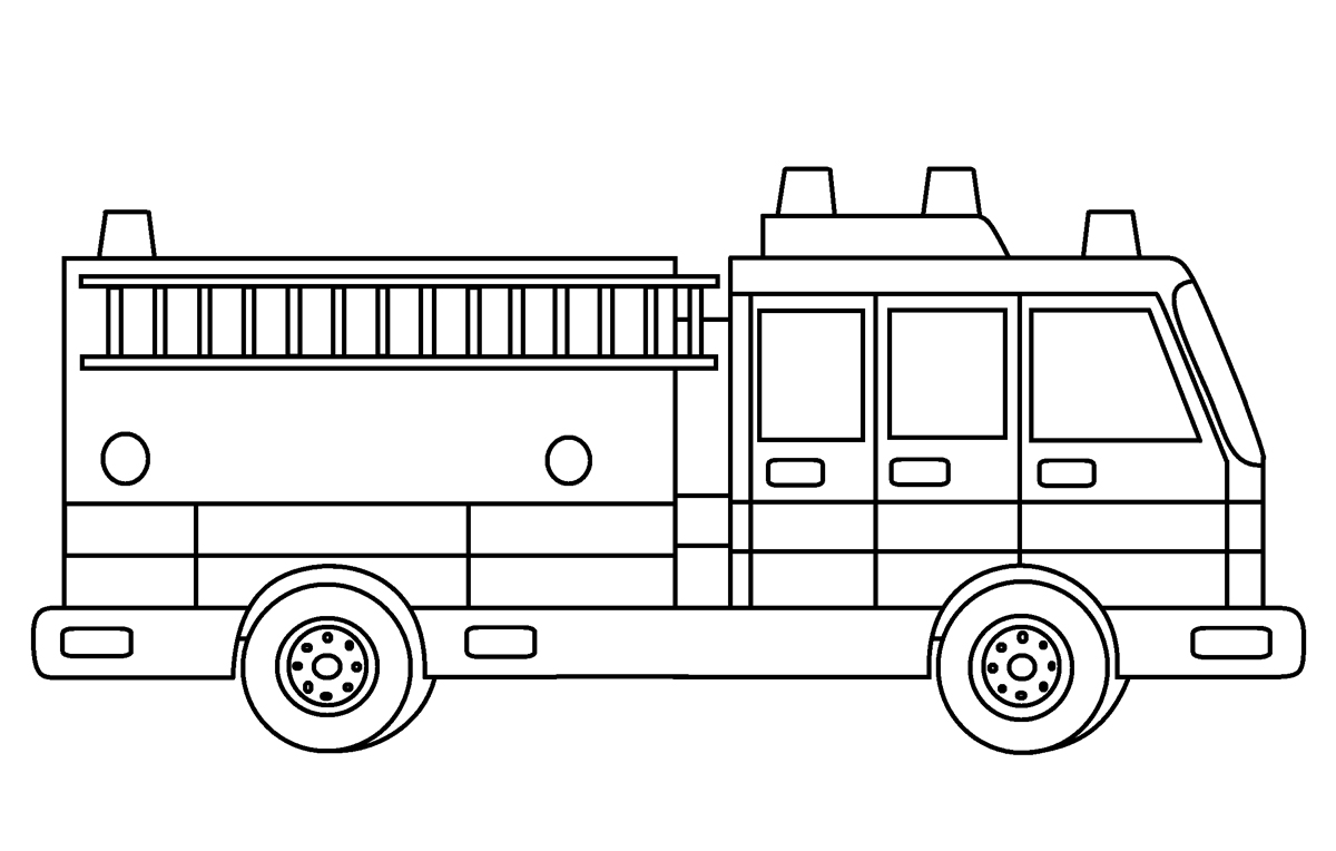 Fire Truck Coloring Pages Printable for Free Download